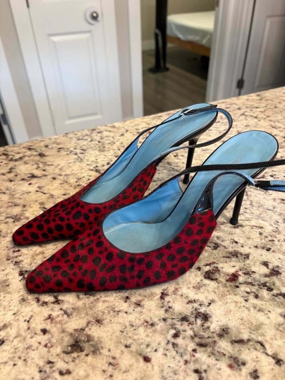 Dolce & Gabbana Ponyhair Animal Print Slingback Pumps 39 - Picture 5 of 9